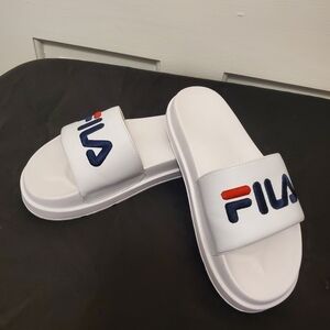 FILA DRIFTER BOLD NAVY/WHITE/RED SLIDES SIZE 6